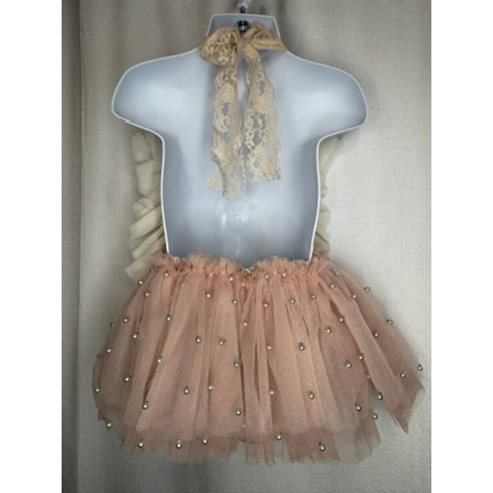 457. Handmade Pearl Heart Tulle Tutu Dress Size 9-12 Months - Picture 2 of 5